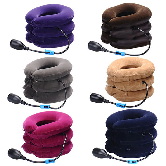 Inflatable Neck Pillow with Built in Neck Massage
